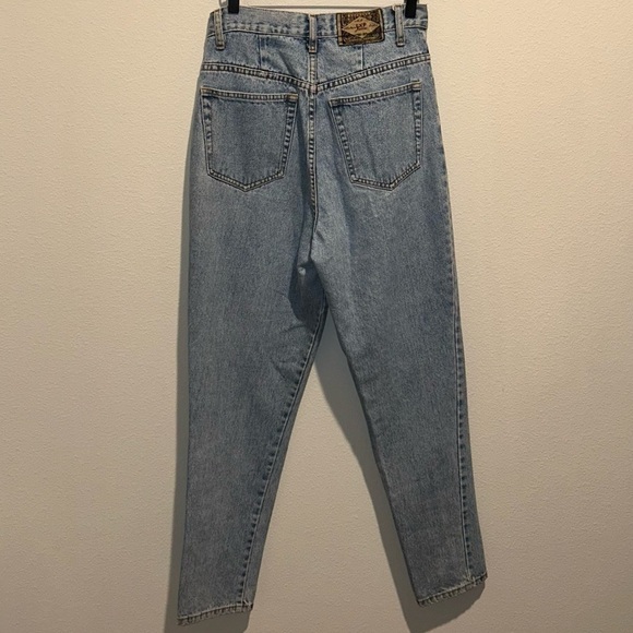 Vintage 90s Express Women’s Blue Jeans - High Rise, Slim Fit, Tapered Leg - Picture 2 of 9